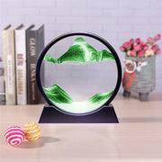 3D Hourglass Quicksand Moving Sand Art Picture Round Glass Deep Sea Sandscape Craft Flowing Painting Office Home Decor Gifts