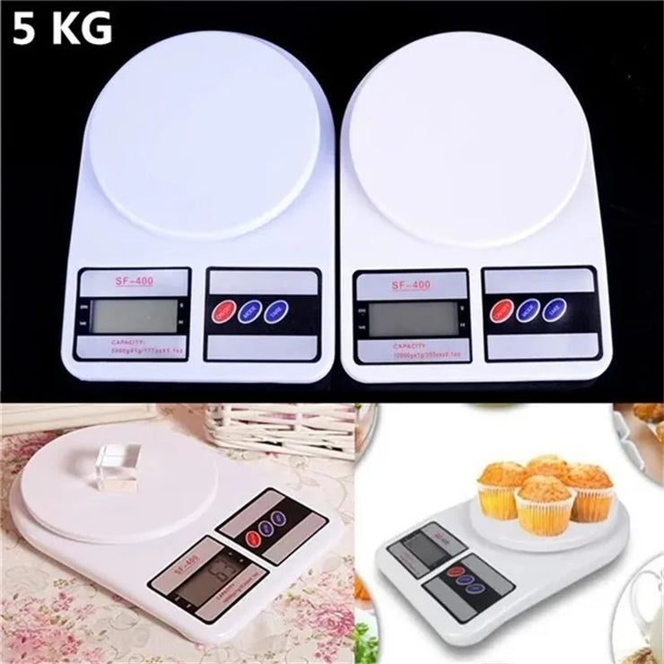 5kg/7kg/10kg LCD Display Digital Kitchen Scale 1g High Precise Electronic Food Scale for Cooking Baking Weighing Measuring Scale