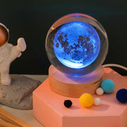 USB LED night light, Galaxy Crystal Ball lamp, 3D planet moon lamp, home decoration