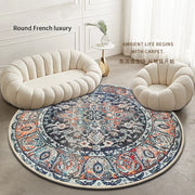 VIKAMA Round Boho Carpet Children's Room Living Room Bedroom Home Decoration Non-slip Washable Machine Washable Carpet Mats