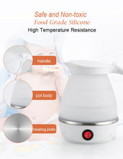 Foldable And Portable Teapot Water Heater 600ML Household Travel Electric Water Kettle 220V Kitchen Appliances Water Boiling Pot