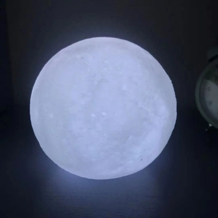 8cm Moon Lamp LED Night Light Battery Powered With Stand Starry Lamp Bedroom Decor Night Lights Kids Gift Moon Lamp