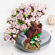 Mini Building Blocks Bouquet Cherry Blossom Succulent Potted Model Decoration DIY Assembled Flower Block Children's Toy Gift