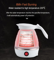 Foldable And Portable Teapot Water Heater 600ML Household Travel Electric Water Kettle 220V Kitchen Appliances Water Boiling Pot