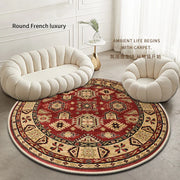 VIKAMA Round Boho Carpet Children's Room Living Room Bedroom Home Decoration Non-slip Washable Machine Washable Carpet Mats