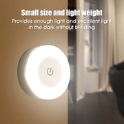 LED Night Light Mini Touch Sensor Lamp USB Recharge Kitchen Bedroom Magnetic Base Wall Light Round Portable Dimming Night Lamp