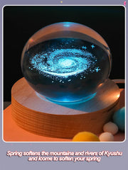 USB LED night light, Galaxy Crystal Ball lamp, 3D planet moon lamp, home decoration