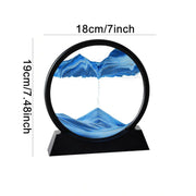 3D Hourglass Quicksand Moving Sand Art Picture Round Glass Deep Sea Sandscape Craft Flowing Painting Office Home Decor Gifts