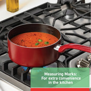 Easy Care Nonstick Cookware, 20 Piece Set, Red