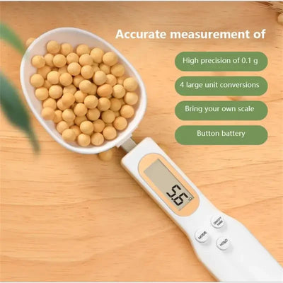 Weighing Spoon Scale Home Kitchen Tool Electronic Measuring Coffee Food Flour Powder Baking LCD Digital Measurement adjustable