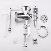 1PC Manual Meat Grinder Silver Aluminum Alloy Powerful Home SausageVegetable Chopper Pepper Kitchen Appliances