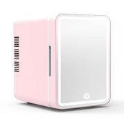 4l Mini Skincare Fridge with Dimmable LED Light Mirror for Refrigerating Make Up SkinCare and Food for Bedroom Office and Car