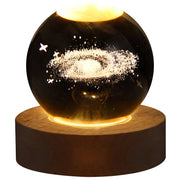 USB LED night light, Galaxy Crystal Ball lamp, 3D planet moon lamp, home decoration