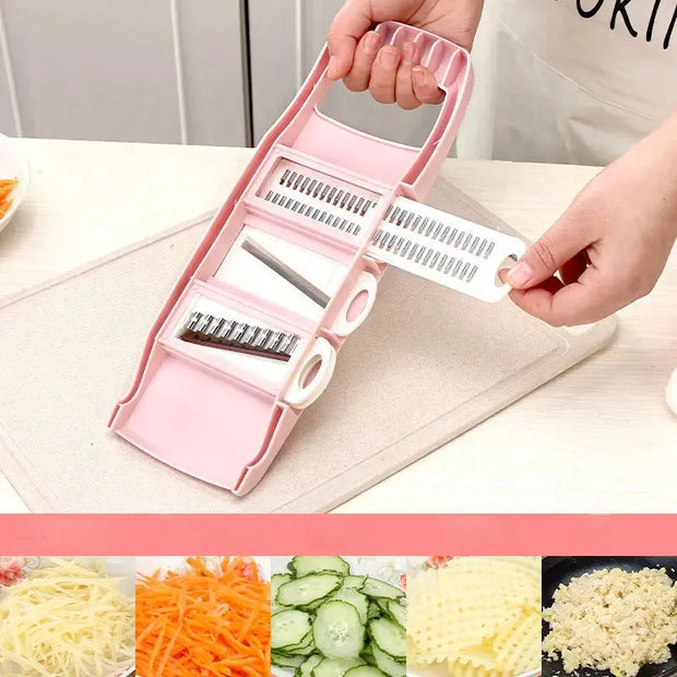 Household Vegetable Cutting Potato Slicer Shredder Multifunctional Fruit  Julienne Slicer Grater with Handle Kitchen Gadgets