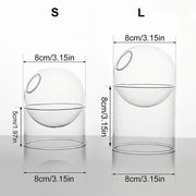 Mini Round Flower Vase Hydroponic Container Micro Landscape Glass Ecological Bottle Borosilicate Glass Bottle Home Decoration